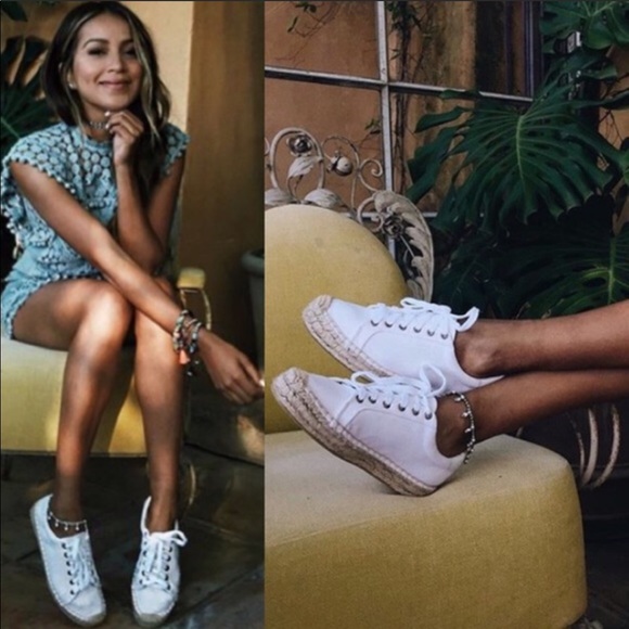 NWT Soludos White Platform Tennis Sneaker - Picture 3 of 7